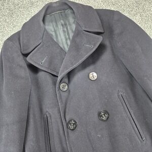 Vintage U.S. Navy Pea Coat Men's Medium Wool‎ Double Breasted